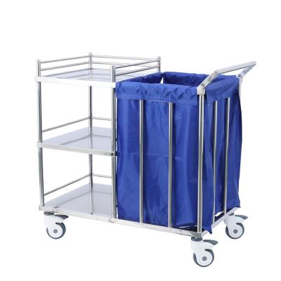 Hospital Stainless Steel Waterproof Canvas Nursing Cart